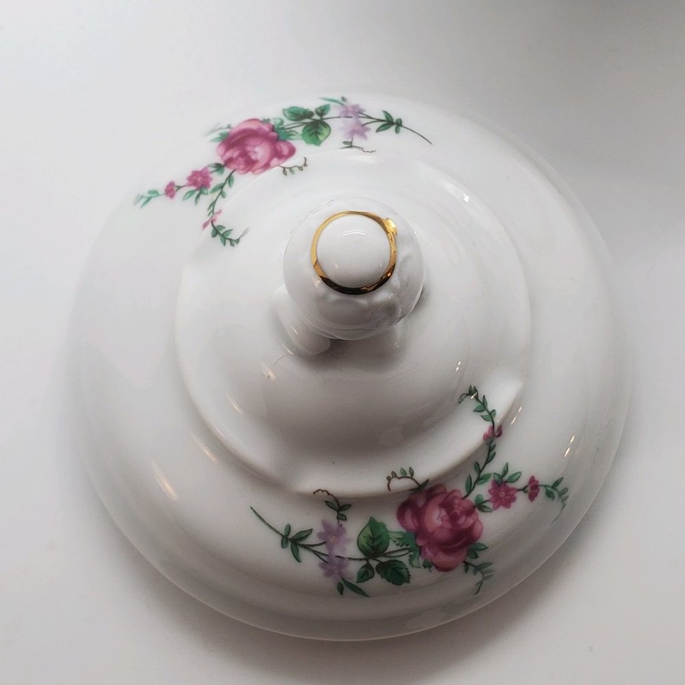 Vintage China Royal Kent Collection Poland Bavarian Rose Sugar Bowl & Creamer - Picture 8 of 13